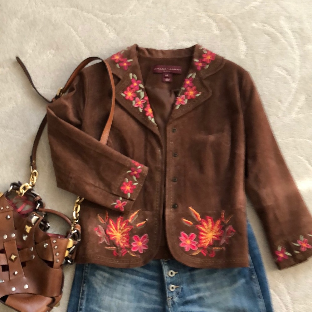 Brown suede jacket